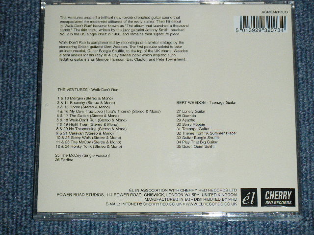 画像: THE VENTURES & BERT WEEDON  - WALK-DON'T RUN ( STEREO & MONO ORIGINAL ALBUM + BONUS  & BURT WEEDON 'TEENAGE GUITAR '  )  / 2011 VERSION UK Brand New CD