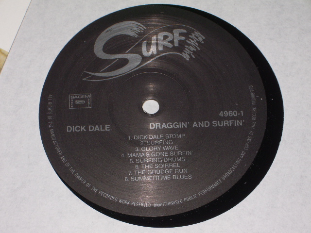 画像: DICK DALE AND HIS DEL-TONES - DRAGGIN' and SURFIN' / Luxembourg  REISSUE Used LP 