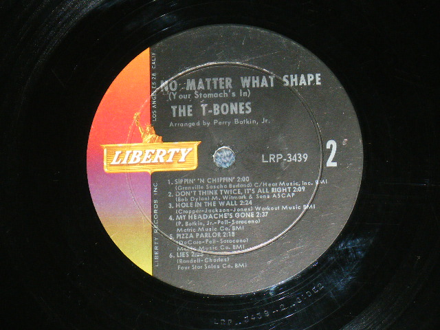 画像: THE T-BONES - NO MATTER WHAT SHAPE ( Ex+/Ex+ )  / 1966 US ORIGINAL 1st Press Label  MONO LP  