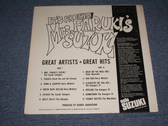 画像: V.A. OMNIBUS - MRS. FARUKI'S SUZUKI  / 1963? US ORIGINAL STEREO LP 