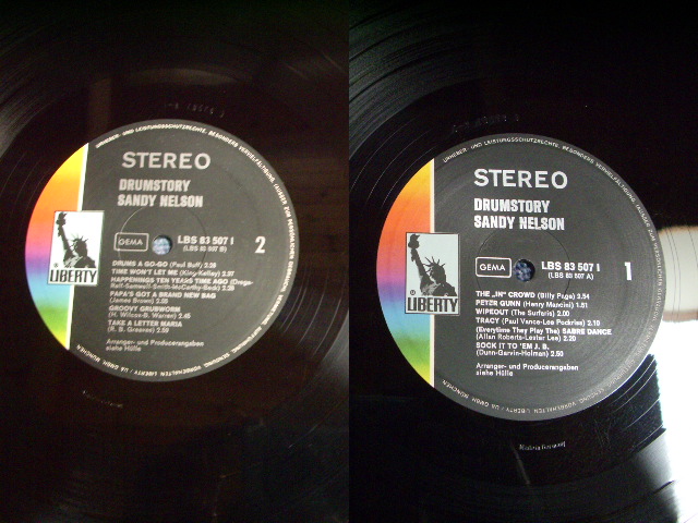 画像: SANDY NELSON - DRUMSTORY    / 1960'S WEST GERMANY Only  ORIGINAL STEREO  LP 
