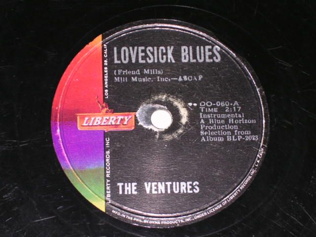 画像1: THE VENTURES - LOVESICK BLUES / BORN TO LOSE / 1960s  PHILLIPPINESORIGINAL 78rpm SP 