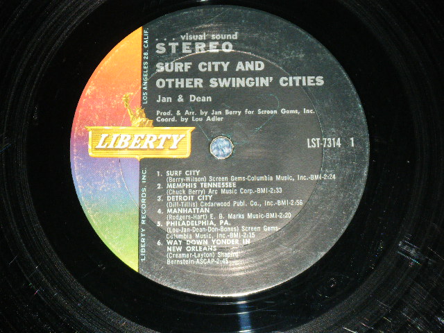 画像: JAN & DEAN - SURF CITY ( Ex+/Ex+ )  / 1963 US ORIGINAL STEREO  LP 