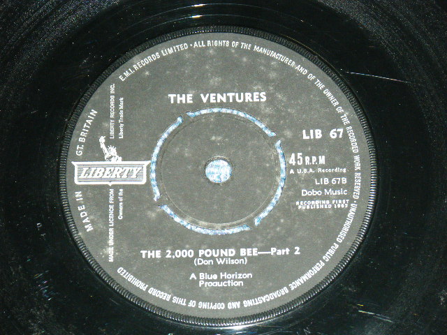 画像: THE VENTURES - THE 2,000 POUND BEE PART 1 ( Ex++/Ex+ ) / 1962 UK ORIGINAL 7" Single