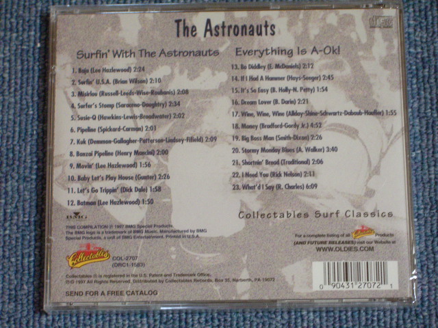 画像: THE ASTRONAUTS - SURFIN' WITH + EVERYTHING IS A OK! ( 2 in 1 ) / 1997  US Brand New SEALED  CD 