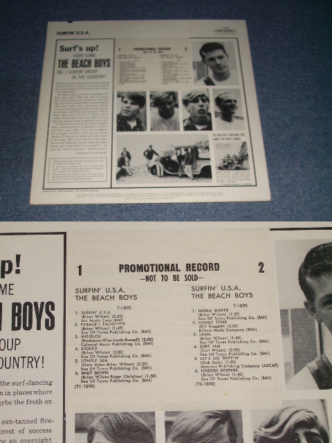 画像: The BEACH BOYS - SURFIN' USA ( BRIAN WILSON CREDIT PROMO SHEET on BACK COVER  ) / 1963 US ORIGINAL MONO LP