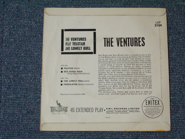 画像: THE VENTURES - PLAY TELSTAR anhd THE LONELY BULL  / 1963 UK Original 7" EP With PICTURE SLEEVE 