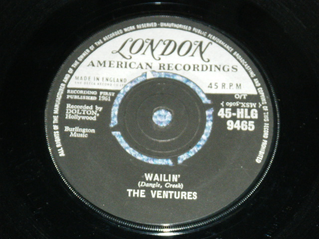 画像: THE VENTURES - BLUE MOON ( VG+++/Ex+ ) / 1961 UK ORIGINAL 7" Single