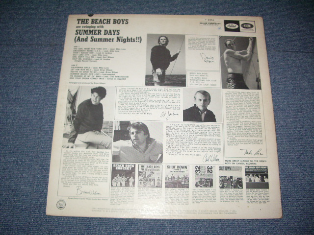 画像: The BEACH BOYS -SUMMER DAYS  ( Ex++/MINT- : Matrix #  F-9/G-10 ) / 1965 US ORIGINAL MONO  LP