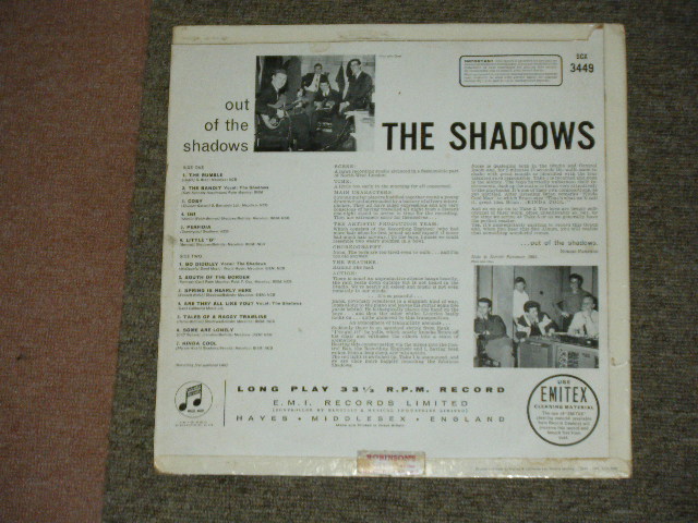 画像: THE SHADOWS - OUT OF THE SHADOWS ( Ex,VG+++/Ex++ ) / 1962 UK ORIGINAL "Green With  Gold text " Label STEREO Used  LP 
