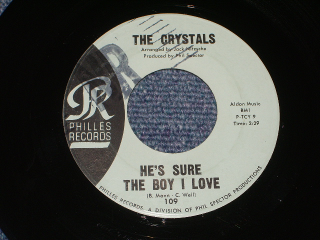 画像: THE CRYSTALS - HE 'S SURE THE BOY I LOVE ( Matrix # TCY-9 : PHIL & ANNETTE Credit : BLUE LABEL Ex+++/Ex+++ ) / 1962 US ORIGINAL 7" SINGLE 