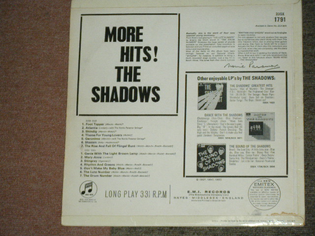 画像: THE SHADOWS - MORE HITS!  ( Ex++/Ex+++  ) / 1965 UK ORIGINAL "BLUE Columbia " Label MONO LP 