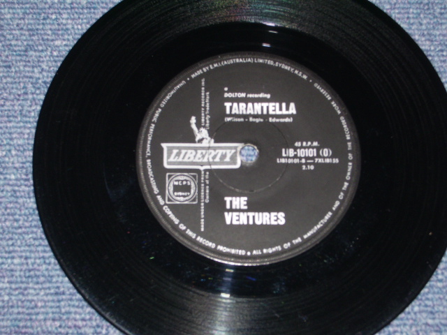画像: THE VENTURES - A) MEMPHIS / B) TRANTELLA  / 1960s AUSTRALIA  Original 7" Single