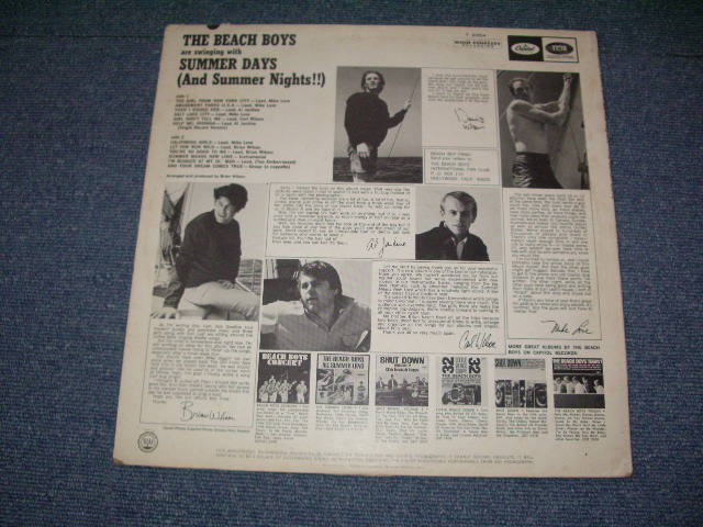 画像: The BEACH BOYS -SUMMER DAYS  ( Ex+/Ex++ : Matrix #  F-9/F-9 ) / 1965 US ORIGINAL MONO  LP