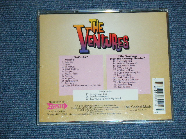 画像: THE VENTURES - LET'S GO + PLAY THE COUNTRY CLASSICS  ( 2 in 1+ BONUS TRACK ) / 1996 US Used CD 
