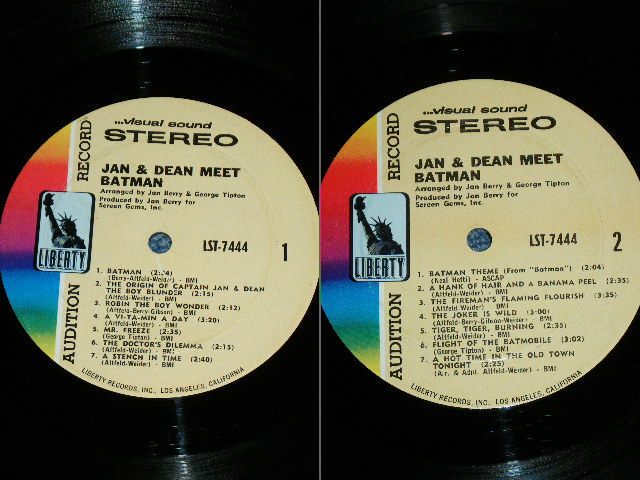 画像: JAN & DEAN - MEET BATMA ( Ex+/Ex ) / 1966 US ORIGINAL Promo STEREO  LP 