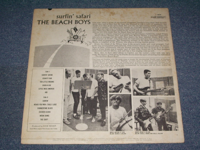 画像: The BEACH BOYS - SURFIN' SAFARI ( VG++ / Ex MATRIX # A)T1-1-1808-D4   / B) T6-1808-??? HAND WRITING ) / 1962 US ORIGINAL MONO LP