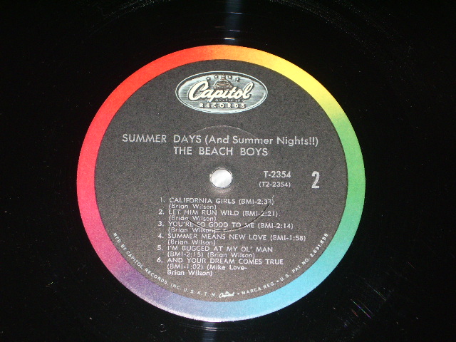 画像: The BEACH BOYS -SUMMER DAYS  ( Ex+/Ex+++ : Matrix #  F-9/F-9 ) / 1965 US ORIGINAL MONO  LP