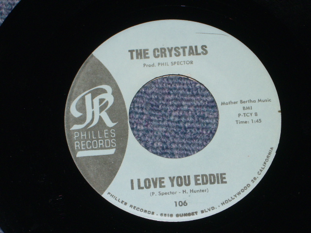 画像: THE CRYSTALS - HE'S A REBEL  ( BLUE LABEL Matrix P-TCY-7 & 8  Ex+++/Ex+++ ) / 1962? US ORIGINAL 7" SINGLE 