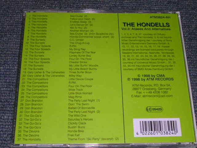 画像: THE HONDELLS - VOL.3 ALOASES AND ALTERNATIVES  / 1998 GERMAN Brand New CD 