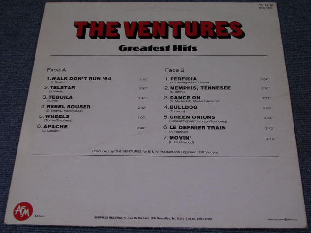 画像: THE VENTURES - GREATEST HITS  / 1980s BELGIUM Original LP 