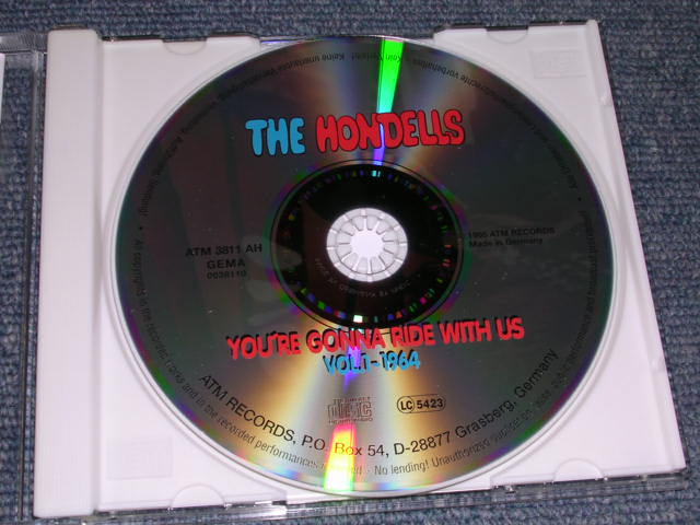 画像: THE HONDELLS - VOL.1 1964 YOU'RE GONNA RIDE WITH YOU / 1995 GERMAN Brand New CD 