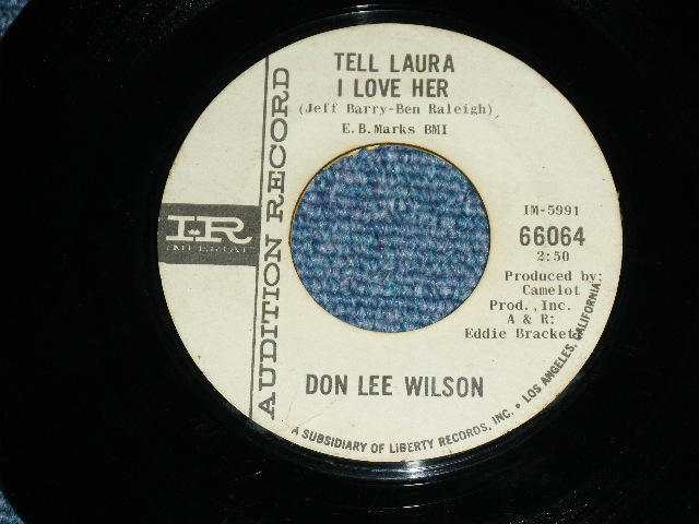 画像1: DON LEE WILSON -  TELL .LAULA I LOVE HER ( THIN LOGO STYLE / Ex++/Ex+ )  / 1964 US ORIGINAL White  Label Promo 7"SINGLE