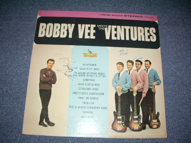 画像1: THE VENTURES & BOBBY VEE - BOBBY VEE MEETS THE VENTURES( With BOBBY & NOKIE & MEL'S AUTOGRAPHED SIGNED ) / 1963 US ORIGINAL Stereo LP 