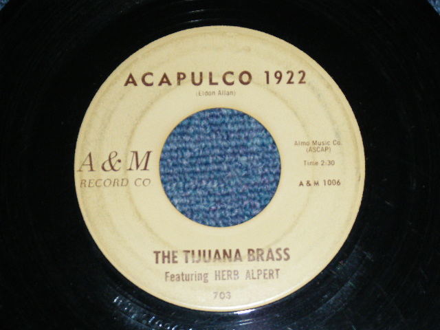 画像: THE TIJUANA BRASS ( DRUMMER by MEL TAYLOR of The VENTURES ) - THE LONELY BULL / 1963 US ORIGINAL 7"SINGLE