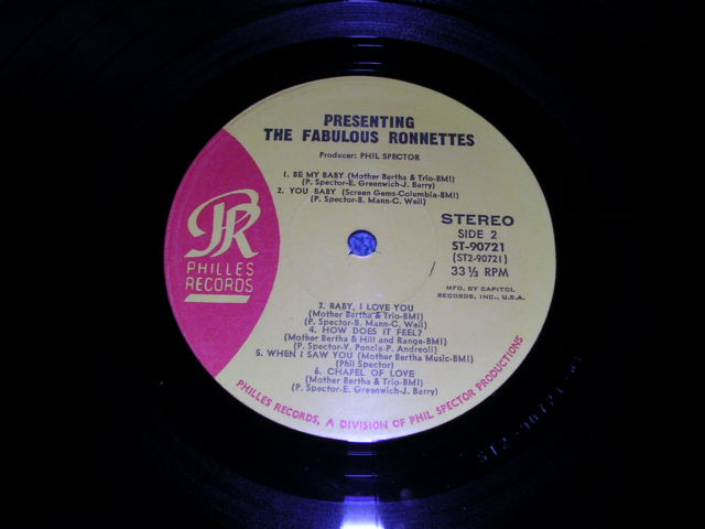 画像: RONETTES -  ...PRESENTING THE FABULOUS RONETTES  / 1965 US CAPITOL RECORD CLUB RELEASE  STEREO LP 