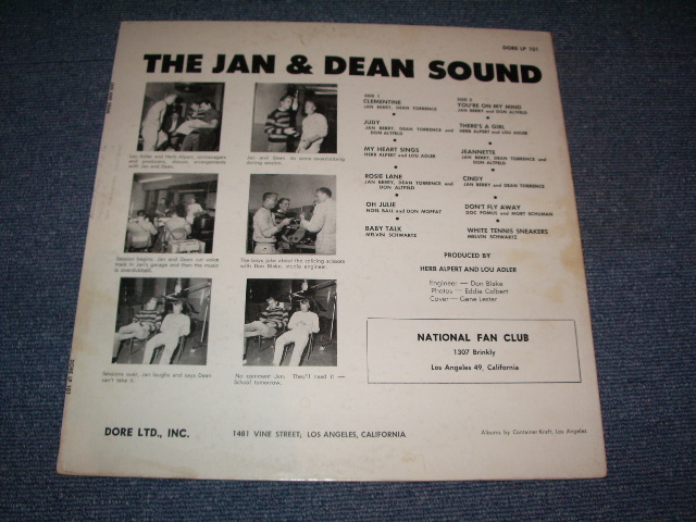 画像: JAN $ DEAN - JAN & DEAN  / 1966 US ORIGINAL LIGHT BLUE MONO LP With BONUS PICTURE