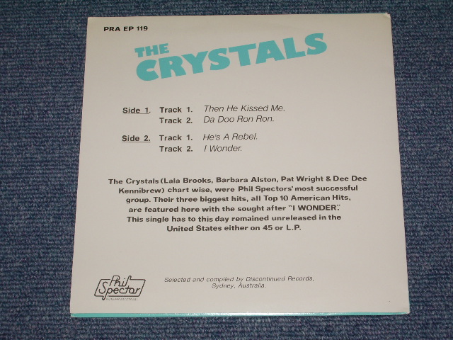 画像: THE CRYSTALS - THE CRYSTALS   / 1970s ? AUSTRALIA   ORIGINAL  7" EP
