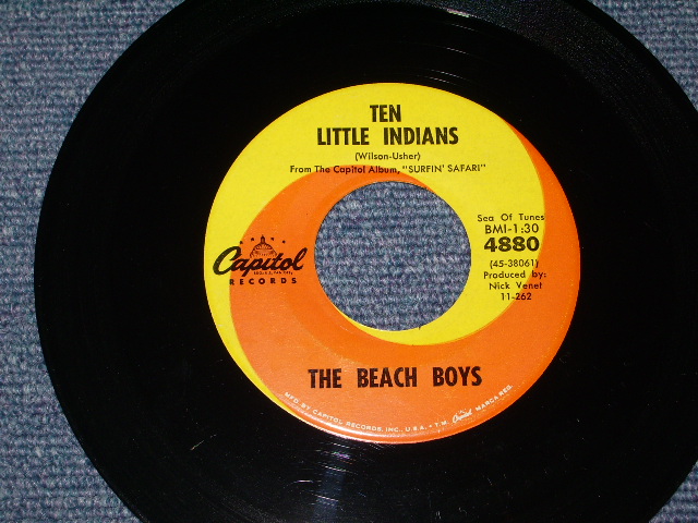 画像: THE BEACH BOYS - TEN LITTLE INDIANS  / 1962 US  Original 7"Single  With PICTURE SLEEVE 