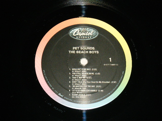 画像: THE BEACH BOYS - PET SOUNDS (With BONUS TRACKS ) / 1990's US REISSUE Used  LP