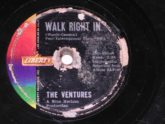 画像: THE VENTURES - WALK RIGHT IN / LET'S GO / 1960s  PHILLIPPINESORIGINAL 78rpm SP 