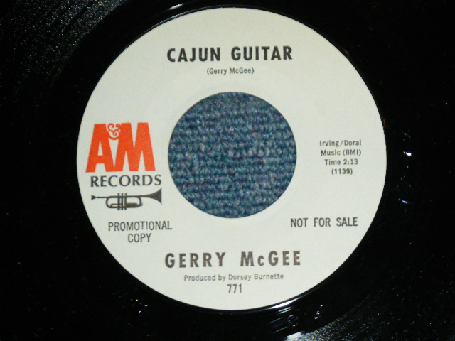 画像: GERRY McGEE ( Of THE VENTURES' LEAD GUITARIST ) - MOONLIGHT SURFAIN' ( MINT-/MINT- )　/ 1965 US ORIGINAL White Label PROMO 7"45's Single