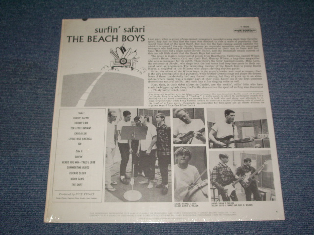 画像: The BEACH BOYS - SURFIN' SAFARI ( MINT- / MINT-: MATRIX # A)T1-1-1808-T4 / B) T2-1808-T2 ) / 1962 US ORIGINAL MONO LP