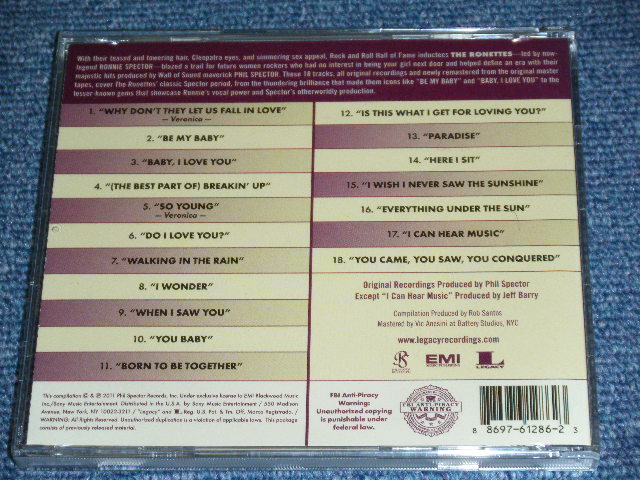 画像: THE RONETTES - THE VERY BEST OF / 2011 US ORIGINAL Brand New CD 