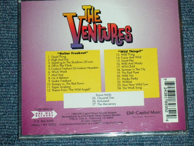 画像: THE VENTURES - GUITAR FREAKOUT + WILD THINGS  ( 2 in 1+ BONUS TRACK ) / 1996 US Used   CD 