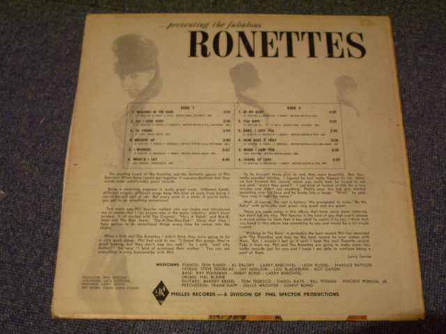 画像: RONETTES -  ...PRESENTING THE FABULOUS RONETTES  / 1964 US Original YELLOW Label  MONO LP 