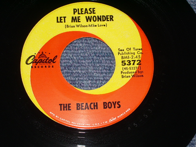 画像: THE BEACH BOYS - DO YOU WANNA DANCE?  ( DIE-CUT Cover Ex+/MINT- & Ex+++ ) / 1965 US ORIGINAL 7" SINGLE With PICTURE SLEEVE 
