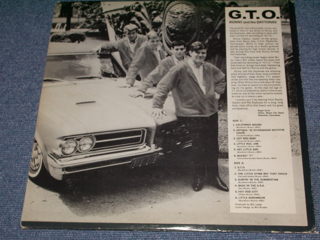 画像: RONNY AND THE DAYTONAS - G.T.O. ( Ex+/Ex+++ )  / 1964 US ORIGINAL  MONO LP 