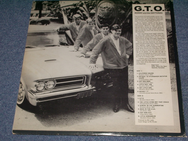 画像: RONNY AND THE DAYTONAS - G.T.O. ( Ex+/Ex+++ )  / 1964 US ORIGINAL  MONO LP 
