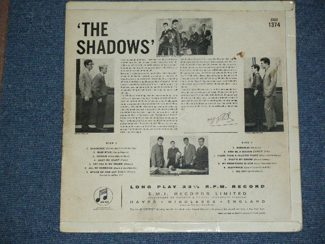 画像: THE SHADOWS - THE SHADOWS ( Ex++,VG+++/Ex++ ) / 1961 UK ORIGINAL "Green With  Gold text " Label MONO LP 