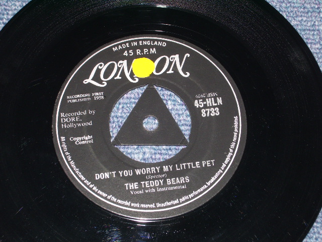 画像: TEDDY BEARS - TO KNOW HIM, IS TO LOVE HIM  ( 1st Single: Ex+++ /Ex+++ ) / 1958 UK ORIGINAL  7" SINGLE 