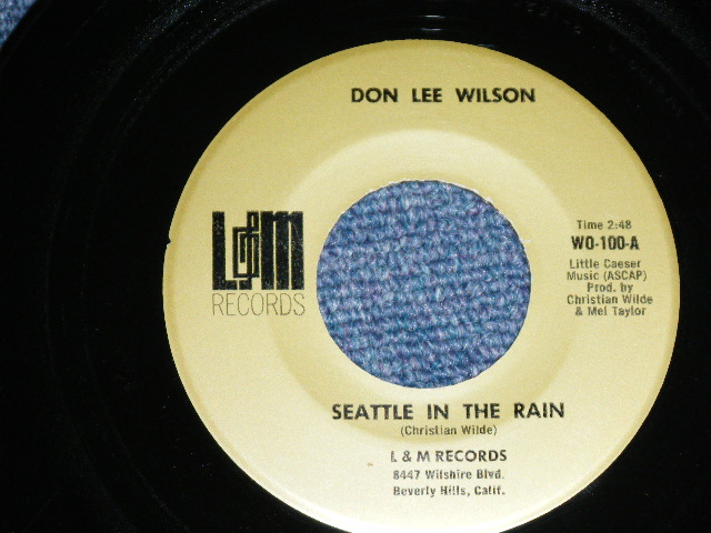 画像: DON LEE WILSON -  SEATTLE IN THE RAIN ( With DON'S AUTOGRAPH SINGED SLEEVE )   / 1968 US ORIGINAL Stock Copy 7"SINGLE
