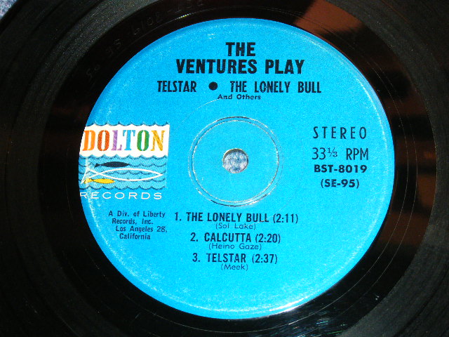 画像1: THE VENTURES - PLAY TELSTAR ( No JACKET )/ 1962 US ORIGINAL 7"EP