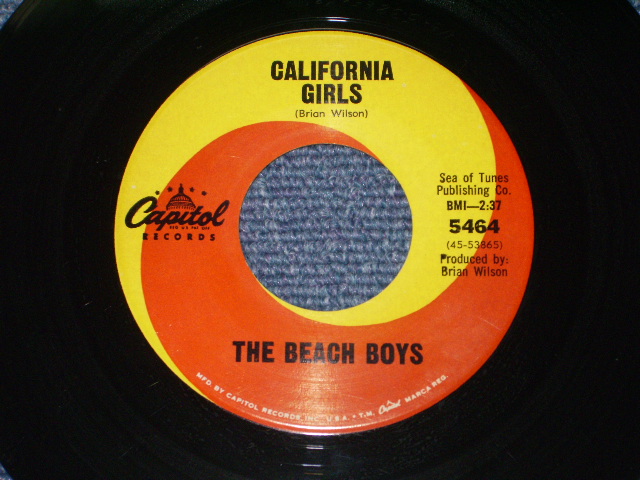 画像: THE BEACH BOYS - CALIFORNIA GIRLS  ( LIGHT GRAY  LOGO TITLE COVER : DIE-CUT Cover : MATRIX M?8/F7 : Ex++/Ex+ ) / 1965 US ORIGINAL 7" SINGLE With PICTURE SLEEVE 