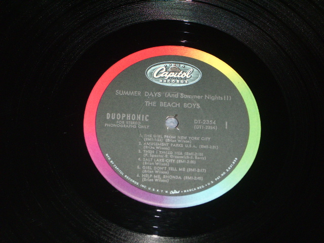 画像: The BEACH BOYS -SUMMER DAYS  ( Ex/Ex+++ : Matrix #  X-6/B-2 ) / 1965 US ORIGINAL STEREO DUOPHONIC Credit  LP