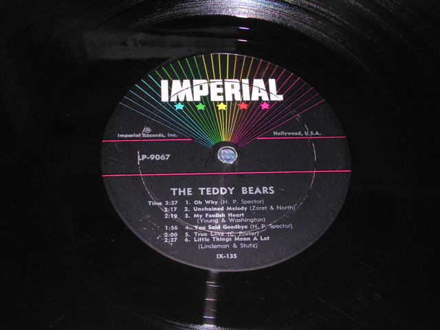 画像: TEDDY BEARS - THE TEDDY BEARS SING! (Ex+/Ex++ EDSP) / 1959 US AMERICA ORIGINAL MONO Used LP 